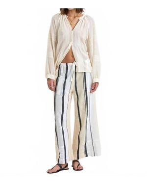 lemlem Mita Button Up Blouse - White