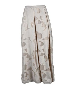 Herno Viscose Cotton Polyamide Long Skirt - Gray