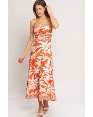 TRUEDAMES Heatwave Resort Power Mesh Midi Dress - Multicolor