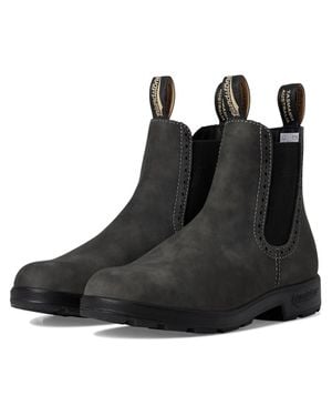 Blundstone Bl1630 Chelsea Rustic Leather Ankle Boots Hawk1892 - Black