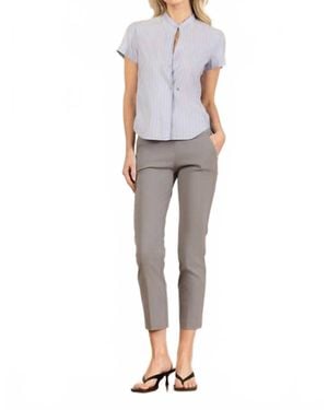 Avenue Montaigne Lulu Crop Slim Pants - Gray
