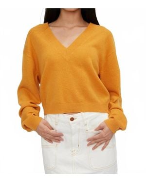 RTA Alba Cropped Sweater - Orange