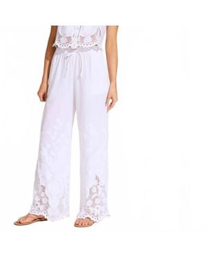 Vitamin A Flora Wide Leg Pant - White