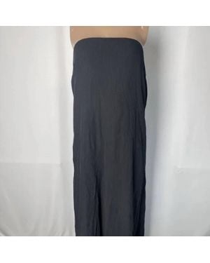 Third Form Strapless Gauze Textured Maxi Dress - Blue