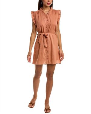 Elan Sandstone Ruffle Dress - Orange