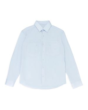 Situationist Cotton Light Button-Down Shirt - Blue