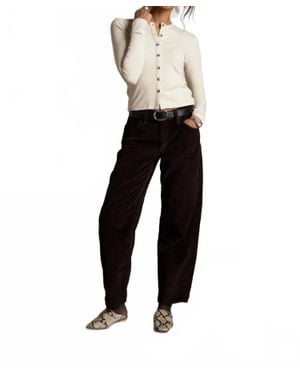 PERFECTWHITETEE Maureen Luxe Rib Crew Cardigan - Black