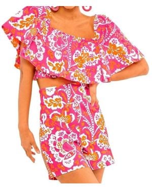 Gretchen Scott Ruffle Dreaming Top - Red