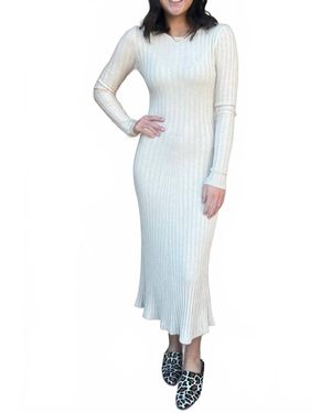 DELUC Scabiosa Knit Midi Dres - Blue