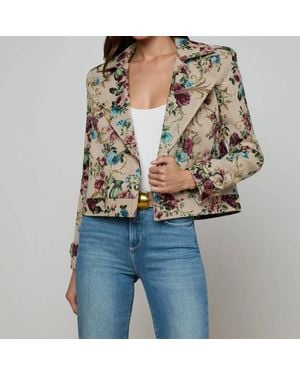 L'Agence Xoey Cropped Trench Coat - Multicolor
