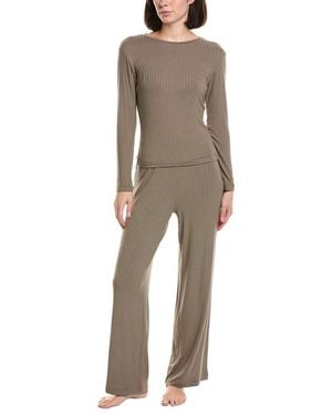 Natori 2pc Harmony Rib Pajama Set - Natural