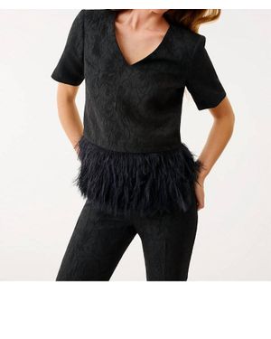 Lilly Pulitzer Rylan V-Neck Top - Black