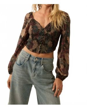Promesa Corset Peasant Top - Brown