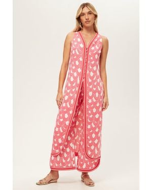 Trina Turk Slice Sleeveless Maxi Top - Red