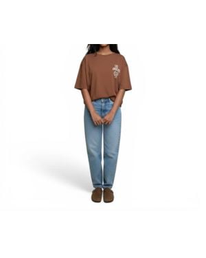 AMBAR La Logo Relaxed Fit T-Shirt - Blue