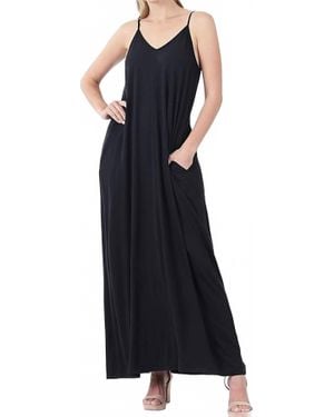 Zenana Cami Maxi Dress - Black