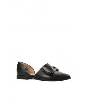 All Black D'Orsay Flats - Black