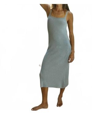 By Together Knit Sweater Cami Maxi Dress - Gray