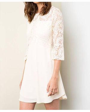 Hayden LA Lace Fit & Flare Mini Dress - Natural