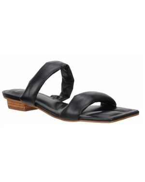 Carrano Phoebe Leather Slide Sandal - Black