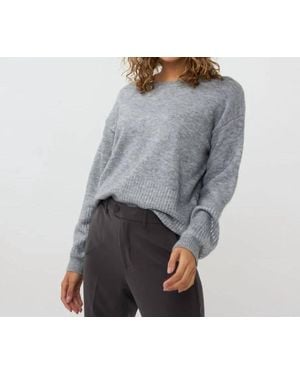 EsQualo Svala Melange Strass Stones Sweater - Gray