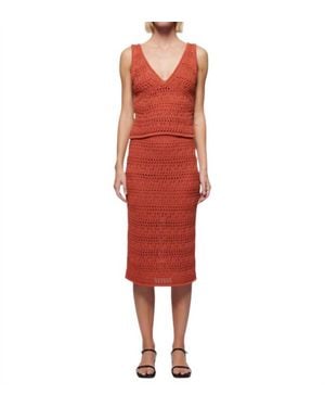 Nation Ltd Adriana Crochet Tank Top - Red