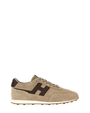 Hogan Suede Minimalist Logo Athletic Sneakers - Pink