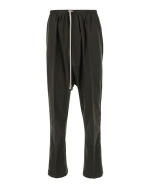 Rick Owens Drop-Crotched Pants With Drawstring - Black