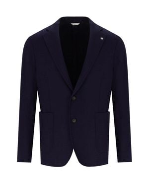 Manuel Ritz Single Breasted Jacket - Blue