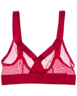 DKNY Sheers Wirefree Soft Cup Bra - Red