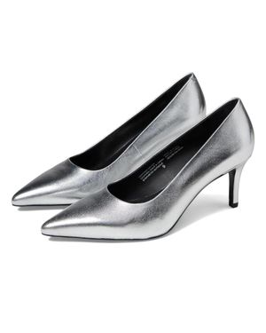 Seychelles Motive Pumps Metallic Leather Pointed Toe Htat528 - Black