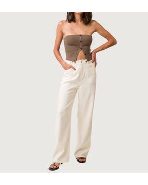 Line & Dot Presley Straight Leg Pants - Natural