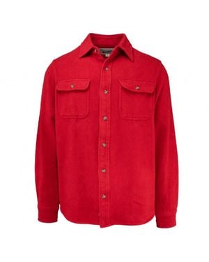 Schott Nyc Flannel Work Shirt - Red