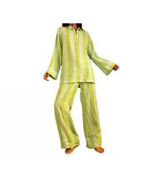 VERANDAH Linen Lounge Pants - Yellow