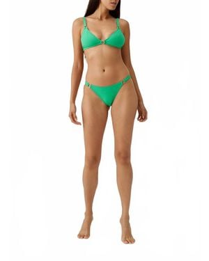 Melissa Odabash Montenegro Ribbed Bikini Bottom - Green