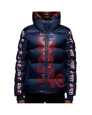 Jacket Prime Time Racer Down Puffer Jacket - Blue