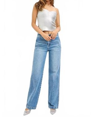 Risen Lafayette Slouchy Straight Jeans - Blue