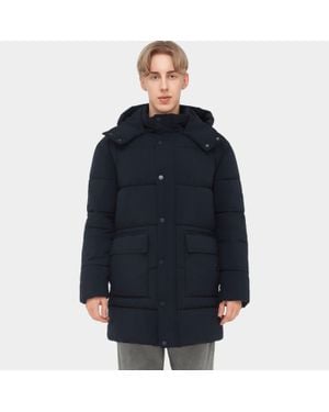 Rokka&Rolla Wind Guard Puffer Coat Winter Parka Jacket - Blue