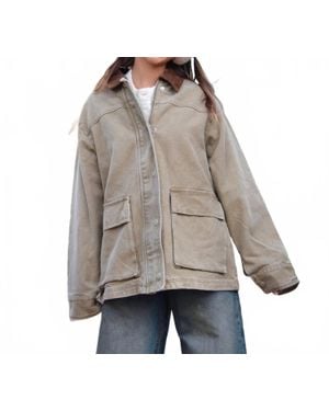 8apart Smith Vintage Wash Barn Jacket - Gray