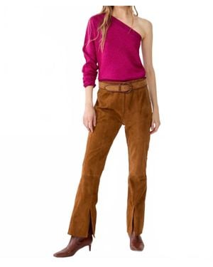 Lanhtropy Tori Goat Suede Pant - Pink