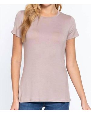 Active Basic Eliza Cotton Jersey Top - Purple