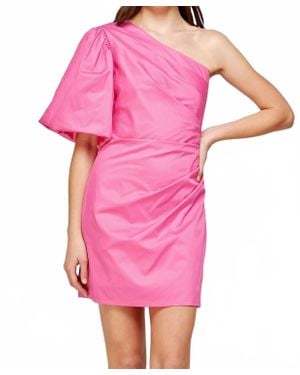 Strut & Bolt London One Shoulder Mini Dress - Pink
