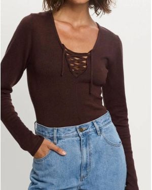 Kivari Malia Knit Top - Brown