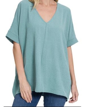 Zenana Lenny Loose Top - Blue