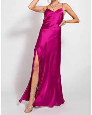 Easel V Neck Maxi Dress - Pink