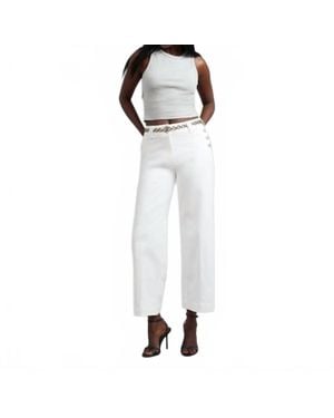 Lola Jeans Colette High Rise Wide Leg Jean - White