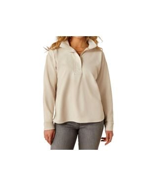 Ariat Breeze Logo Half Zip Sweatshirt - Natural