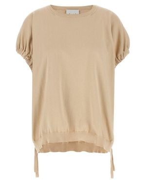 Nude Relaxed-Fit Cotton Knit T-Shirt - Natural