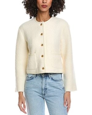 REVERIEE Joe Wool-Blend Cropped Jacket - White