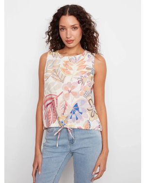 Charlie b Printed Sleeveless Top - White